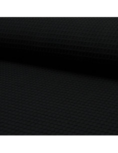 Honeycomb tea towel fabric - Black