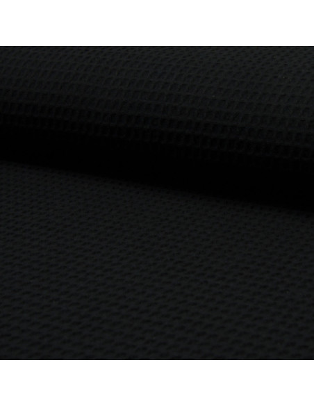 Honeycomb tea towel fabric - Black
