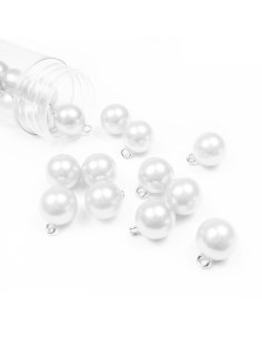 Pearl ball button for wedding - White 2