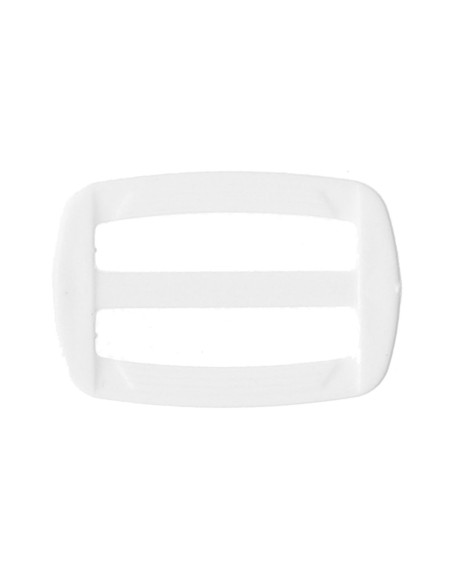 White plastic sliding buckle 30 mm