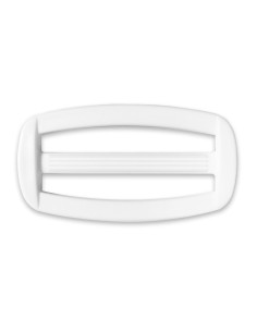 White plastic sliding buckle 40 mm