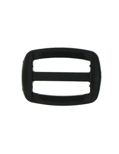 Black plastic sliding buckle 25 mm