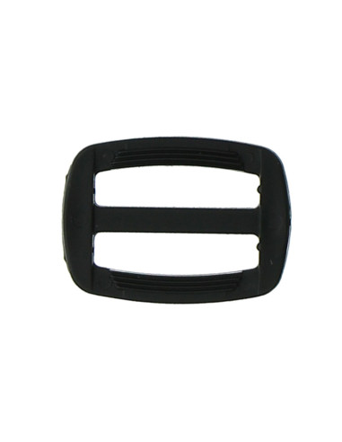 Black plastic sliding buckle 25 mm