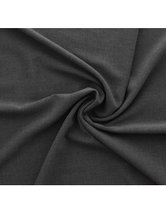 Dark gray viscose crepe fabric