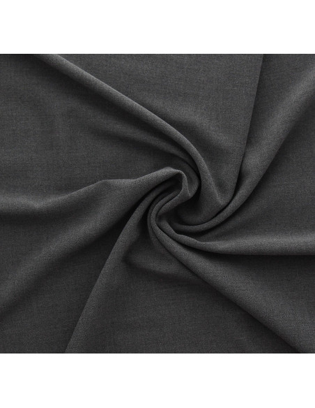 Dark gray viscose crepe fabric