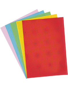 Set of 10 embroidery cardboard sheets - Colors