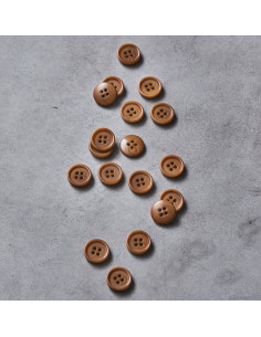 Round-edged corozo button - Mustard 2