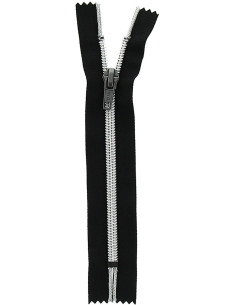 Non-separable spiral zipper - Silver