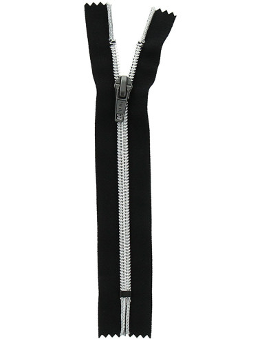 Non-separable spiral zipper - Silver