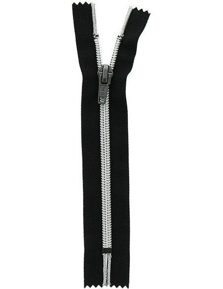 Non-separable spiral zipper - Silver
