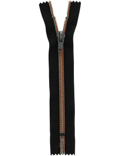Non-separable spiral zipper - Copper