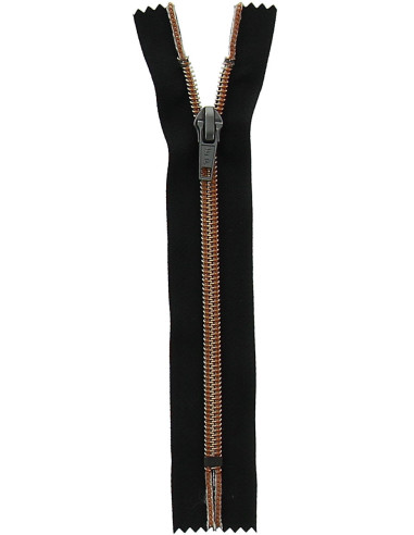 Non-separable spiral zipper - Copper