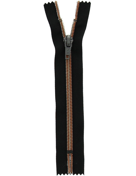 Non-separable spiral zipper - Copper
