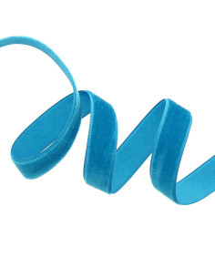 Velvet ribbon - Turquoise blue