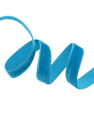 Velvet ribbon - Turquoise blue