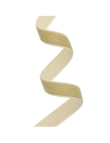 Velvet ribbon - Dark beige