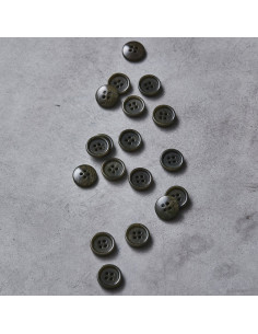 Round-edged corozo button - Khaki 2