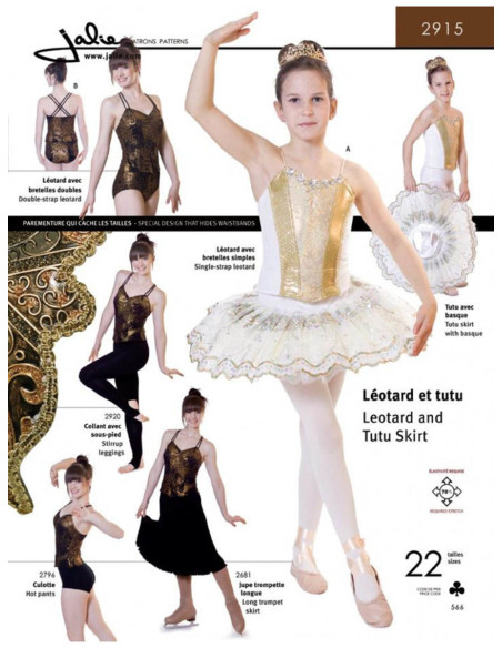 Dance leotard and tutu pattern - Jalie 2915