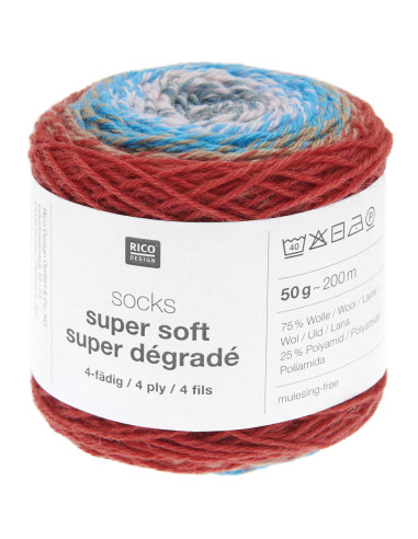 Laine à chaussettes Socks Super Soft Dégradé Rico Design