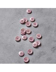 Round-edged corozo button - Pink 2