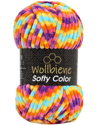 Fil chenille multicolore Softy Color Wollbiene
