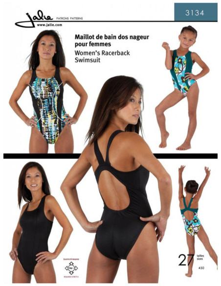 Racerback swimsuit pattern - Jalie 3134