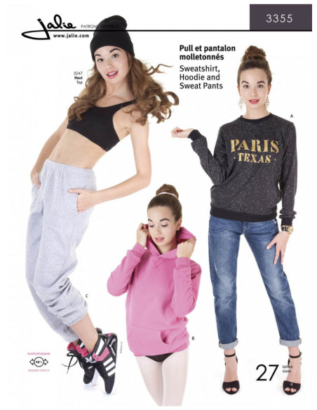 Sweater and Sweatpants Pattern - Jalie 3355
