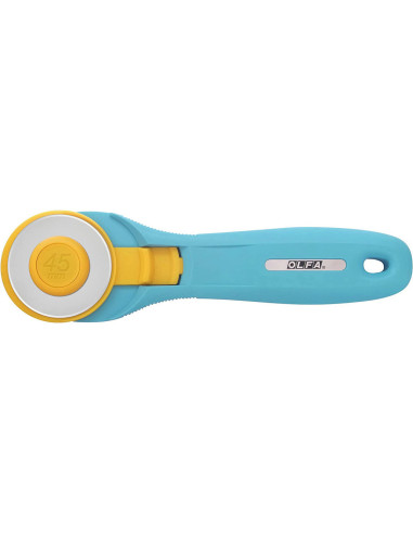 Ergonomic Turquoise Olfa 45mm Rotary Cutter