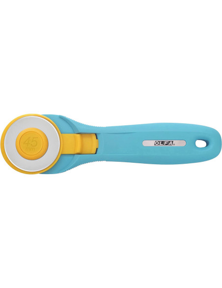 Ergonomic Turquoise Olfa 45mm Rotary Cutter