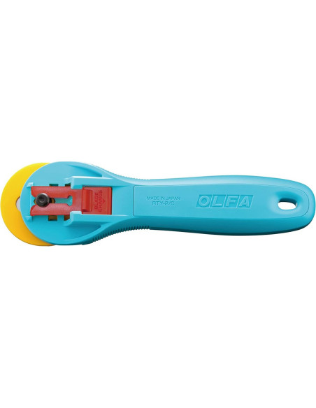 Ergonomic Turquoise Olfa 45mm Rotary Cutter
