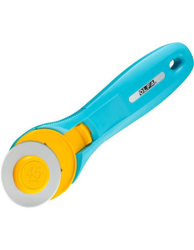 Ergonomic Turquoise Olfa 45mm Rotary Cutter