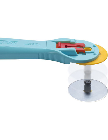 Ergonomic Turquoise Olfa 45mm Rotary Cutter