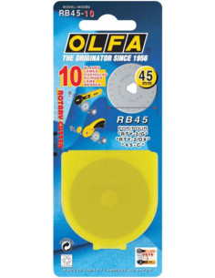 10 replacement blades for Olfa cutter - 45 mm