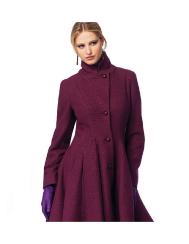 Lined coat pattern, belt, collar, and removable hood - McCall's 6800