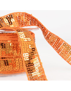 Sequin trim - Orange