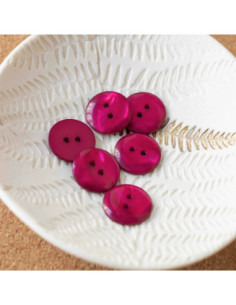 Sparkle Button 2 Holes - Fuchsia