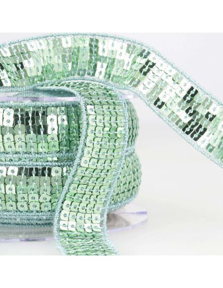 Sequin trim - Aqua green