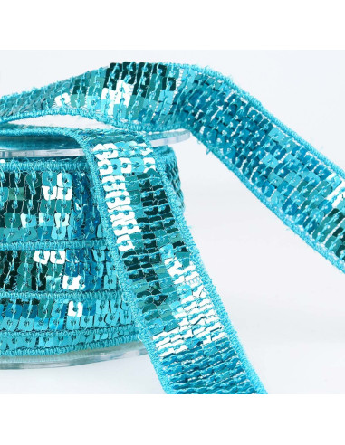Sequin trim - Turquoise blue