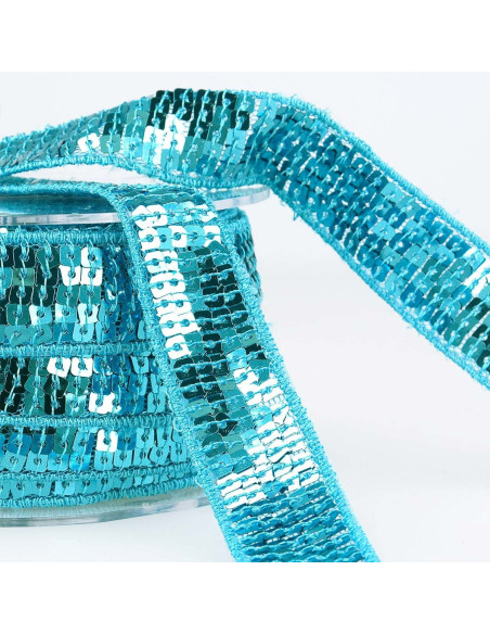 Sequin trim - Turquoise blue