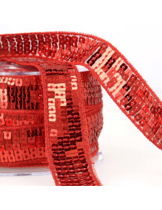 Sequin trim - Red