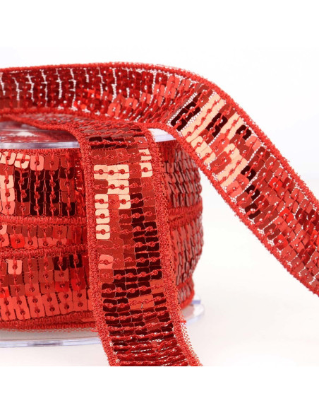 Sequin trim - Red