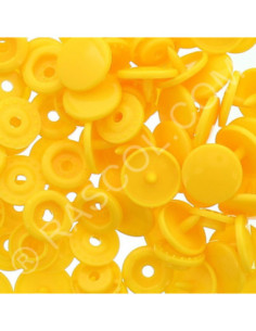 Pack of 25 KAM round resin snaps - Golden yellow