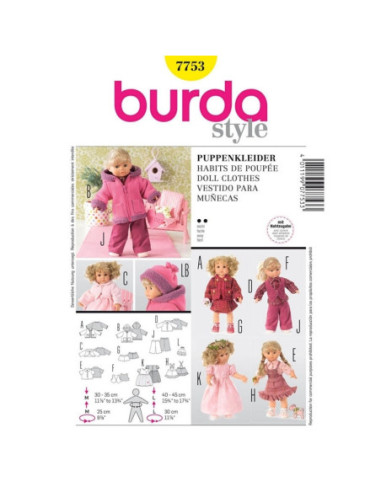 Doll clothes pattern - Burda 7753