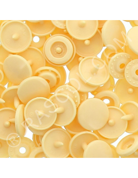 Pack of 25 round KAM resin snaps - Eggshell