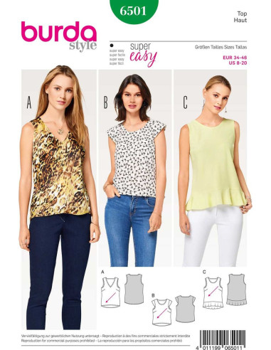 High top pattern - Burda 6501