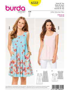 Dress and top pattern - Burda 6532