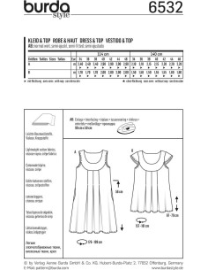 Dress and top pattern - Burda 6532 2