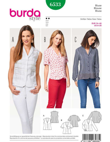 Blouse pattern - Burda 6533