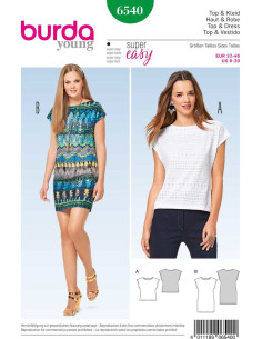 Top and Dress Pattern - Burda 6540