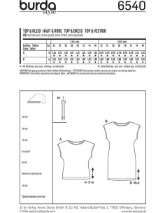 Top and Dress Pattern - Burda 6540 2